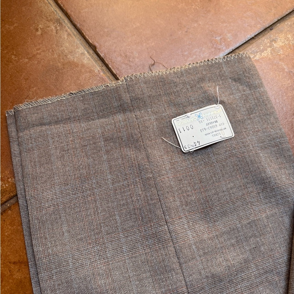 JOHNNY CARSON Vintage 70’s Deadstock Subtle Plad Wool Blend 3 Piece Suit 44 L - Picture 16 of 16